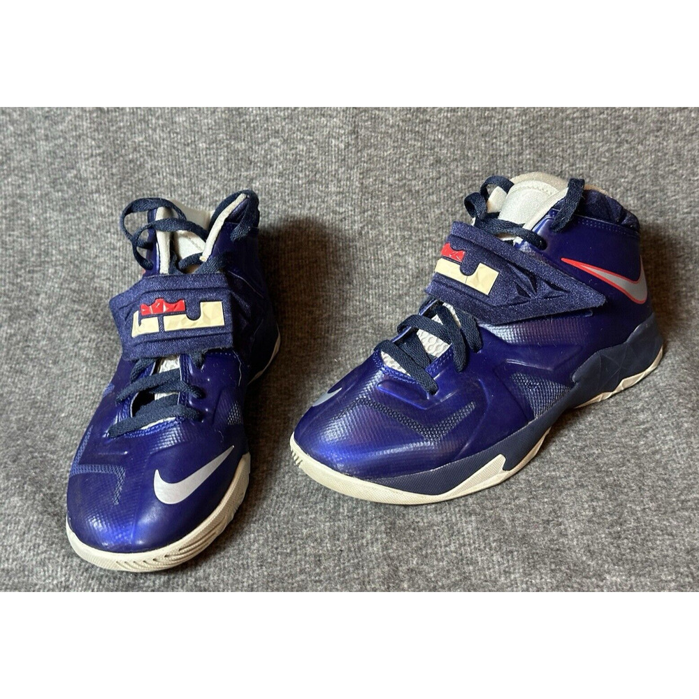 Nike Shoes Youth 6.5Y LeBron Zoom Soldier 7 Blue Red White Team USA Olympics
